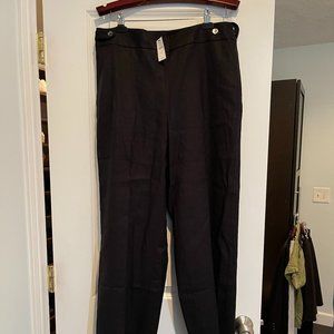 Talbots NWT Black Wide Leg Pants, size 12, (Linen, Viscose, Spandex)